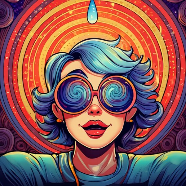 Firefly geef me een supertoffe unieke humoristische illustratie van hypnose of hypnotherapie in  Thumbnail